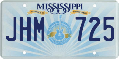 MS license plate JHM725