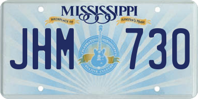 MS license plate JHM730