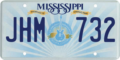 MS license plate JHM732