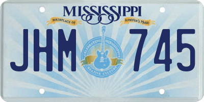 MS license plate JHM745