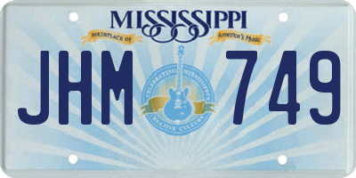 MS license plate JHM749