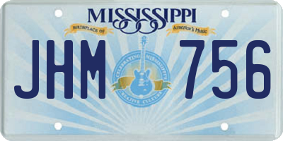 MS license plate JHM756