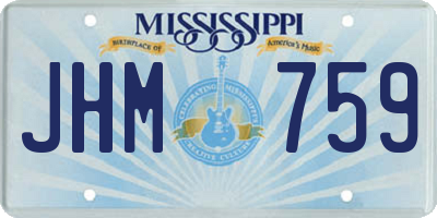 MS license plate JHM759
