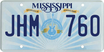 MS license plate JHM760