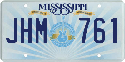 MS license plate JHM761