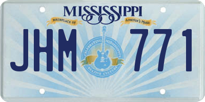 MS license plate JHM771