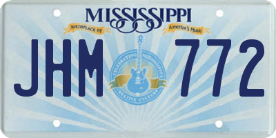 MS license plate JHM772