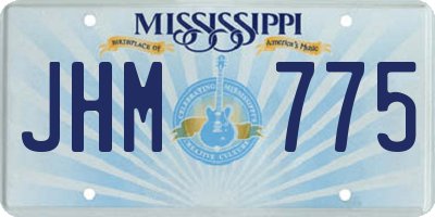 MS license plate JHM775