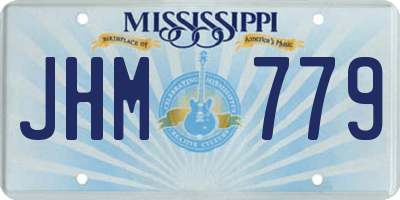 MS license plate JHM779