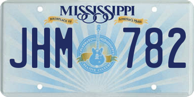MS license plate JHM782