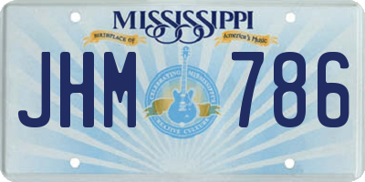 MS license plate JHM786