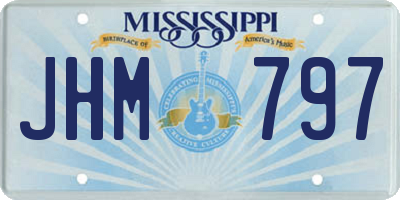 MS license plate JHM797