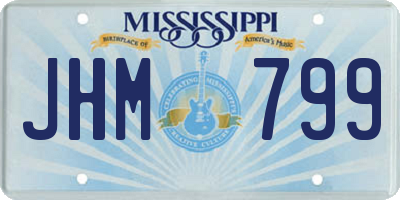 MS license plate JHM799