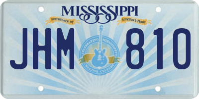 MS license plate JHM810