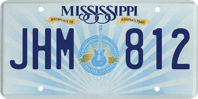 MS license plate JHM812