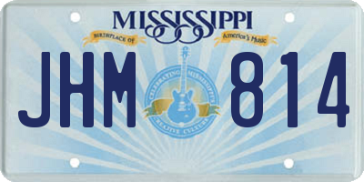 MS license plate JHM814