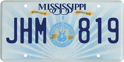 MS license plate JHM819
