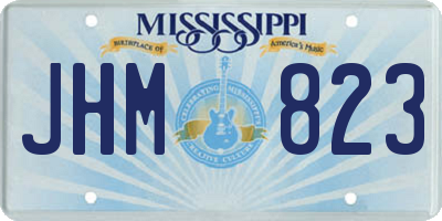 MS license plate JHM823