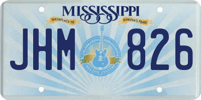 MS license plate JHM826
