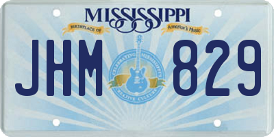MS license plate JHM829