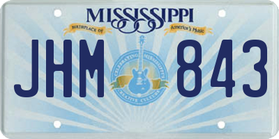 MS license plate JHM843