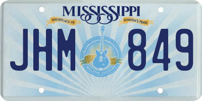 MS license plate JHM849