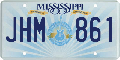 MS license plate JHM861