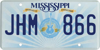 MS license plate JHM866