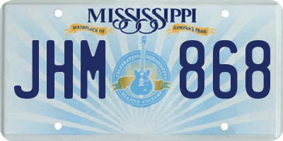MS license plate JHM868