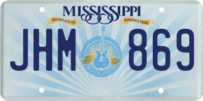 MS license plate JHM869
