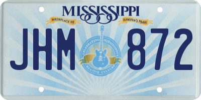 MS license plate JHM872