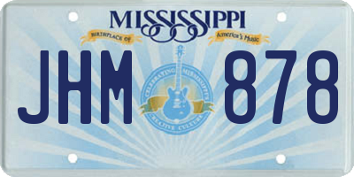 MS license plate JHM878