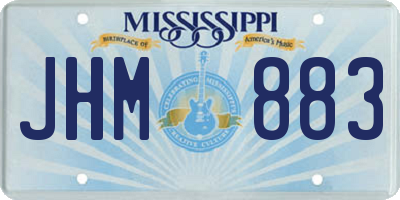 MS license plate JHM883