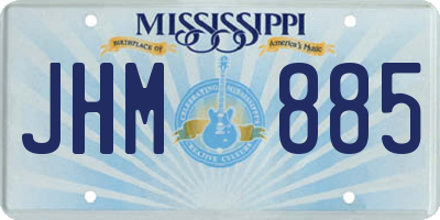 MS license plate JHM885