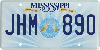 MS license plate JHM890