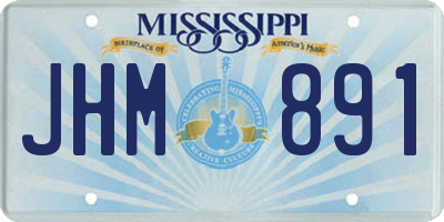 MS license plate JHM891