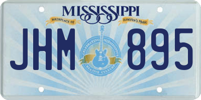 MS license plate JHM895