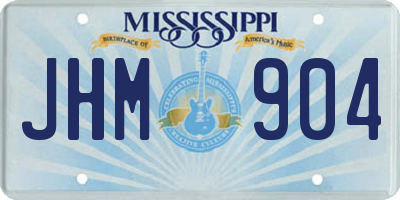 MS license plate JHM904