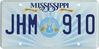 MS license plate JHM910