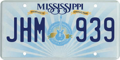 MS license plate JHM939