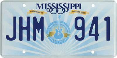 MS license plate JHM941