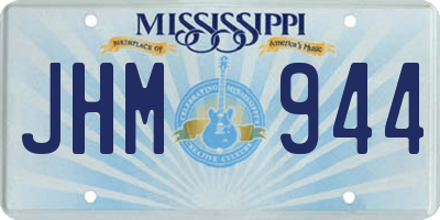 MS license plate JHM944