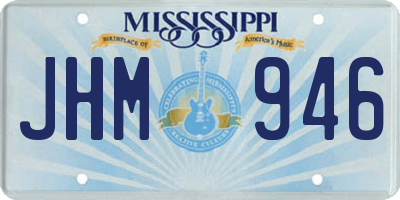MS license plate JHM946