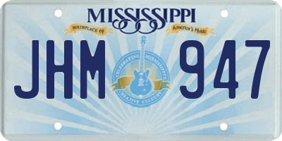 MS license plate JHM947