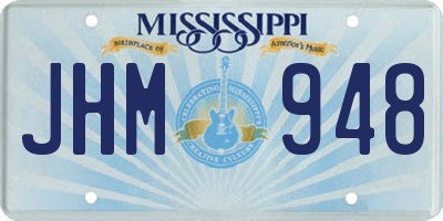 MS license plate JHM948
