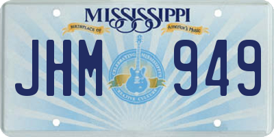 MS license plate JHM949