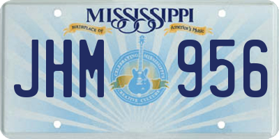 MS license plate JHM956
