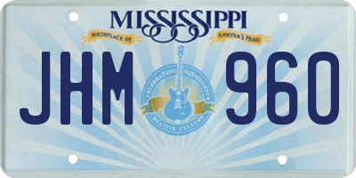 MS license plate JHM960