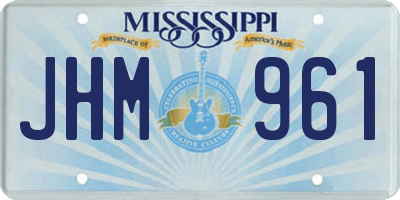 MS license plate JHM961