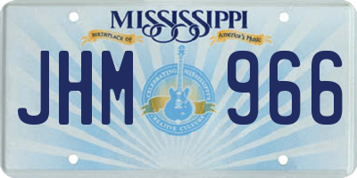 MS license plate JHM966